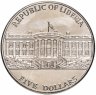 Купить Либерия 5 долларов (dollars) 2001 "Президент Джордж Уокер Буш и вице-президент Ричард Чейни"