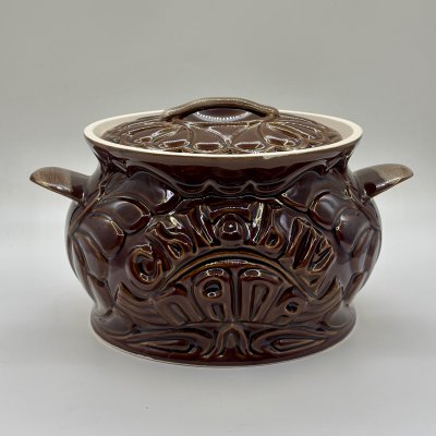 купить Горшок (жаровня) для запекания "Сытый папа", керамика, поливы, Российская Федерация, 2000-2020 гг.