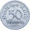 Купить Германия (Веймарская республика)  50 пфеннигов (pfennig) 1922 G знак монетного двора "G" — Карлсруэ