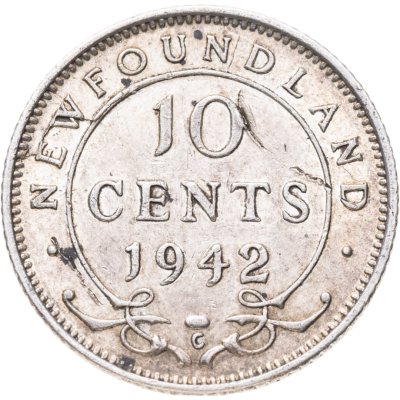 купить Ньюфаундленд 10 центов 1942