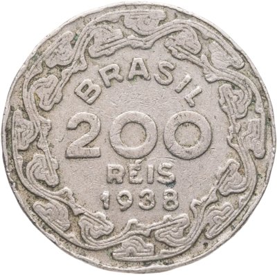 купить Бразилия 200 реалов (рейс, reis) 1938 "Жетулиу Дорнелис Варгас"
