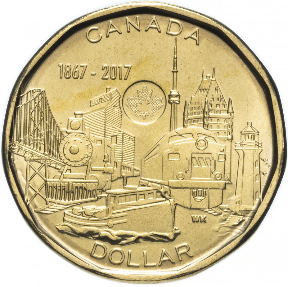 купить Канада 1 доллар 2017 150 лет Канадской конфедерации