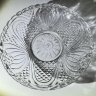 Купить Конфетница с резным геометрическим декором, стекло, пресс, Уршельский стеклозавод имени 10-й годовщины Октября, СССР, 1970-1990 гг.