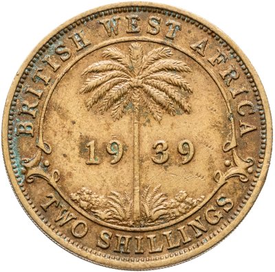 купить Британская Западная Африка 2 шиллинга 1939 KN