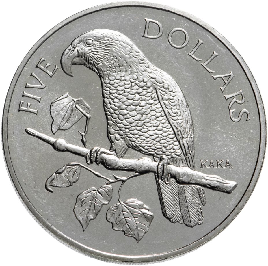 купить Новая Зеландия 5 долларов (dollars) 1996  Нестор-кака