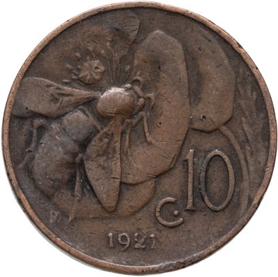 купить Италия 10 чентезимо (centesimi) 1921