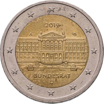 купить Германия 2 евро 2019 Бундесрат
