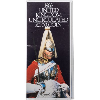 купить Великобритания 1 фунт 1983 UNC в буклете