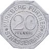 Купить Германия (Нюрнберг) нотгельд  20 пфеннигов 1921 "Глубокий колодец" трамвайный жетон