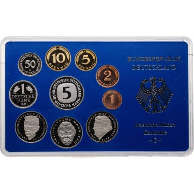 купить Германия, ФРГ, годовой набор монет 1993 G в банковском футляре, знак монетного двора: "G" - Карлсруэ