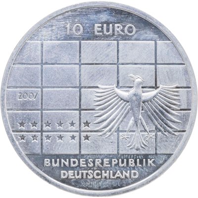 купить Германия 10 евро (euro) 2007 J "50 лет Немецкому федеральному банку"