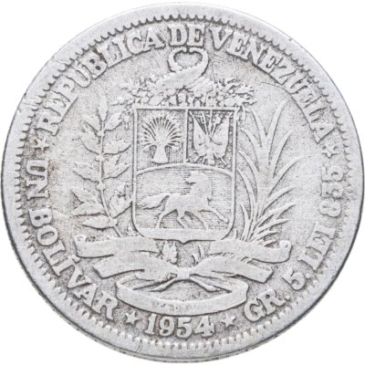 купить Венесуэла 1 боливар (bolivar) 1954