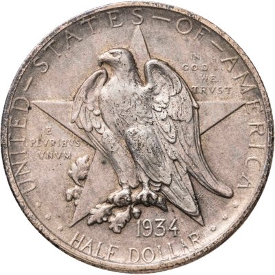 купить США 50 центов (1/2 доллара, half dollar) 1934 "100 лет штату Техас"