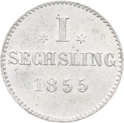 купить Гамбург 1 зехслинг (сехслинг, sechsling) 1855