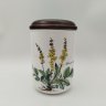 Купить Банка "Agrimonia eupatoria" ("Репешок обыкновенный") для сыпучих продуктов (для чая, специй), серия "Botanica", фарфор, деколь, дерево (крышка), Villeroy & Boch, Люксембург, 1980-2002 гг.
