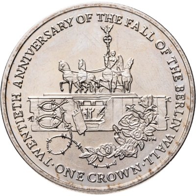 купить Остров Мэн 1 крона (crown) 2009 "20 лет падению Берлинской стены"
