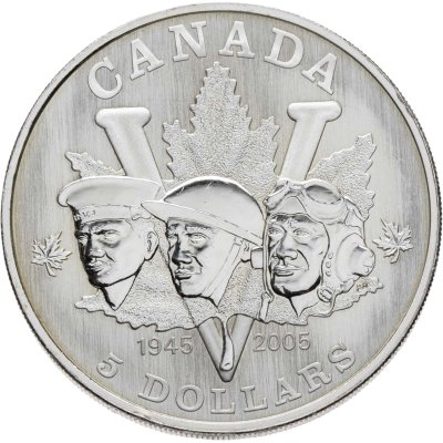 купить Канада 5 долларов (dollars) 2005 60 лет победе во Второй Мировой войне