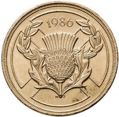 купить Великобритания 2 фунта (pounds) 1986 "XIII Игры Содружества"