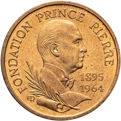 купить Монако 10 франков (francs) 1989 "25 лет со дня смерти Принца Пьера"