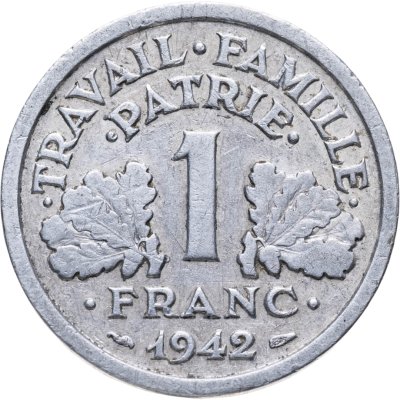 купить Франция 1 франк (franc) 1942
