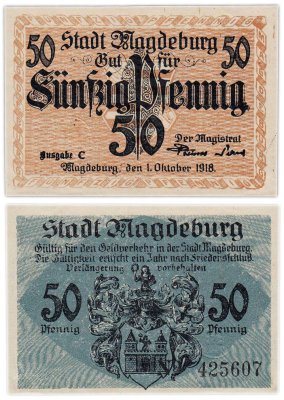 купить Германия (Саксония: Магдебург) 50 пфенингов 1918 год