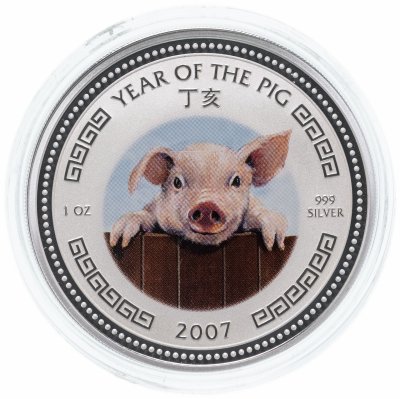 купить Камбоджа 3000 риелей 2007 Proof "Китайский гороскоп - Год свиньи"