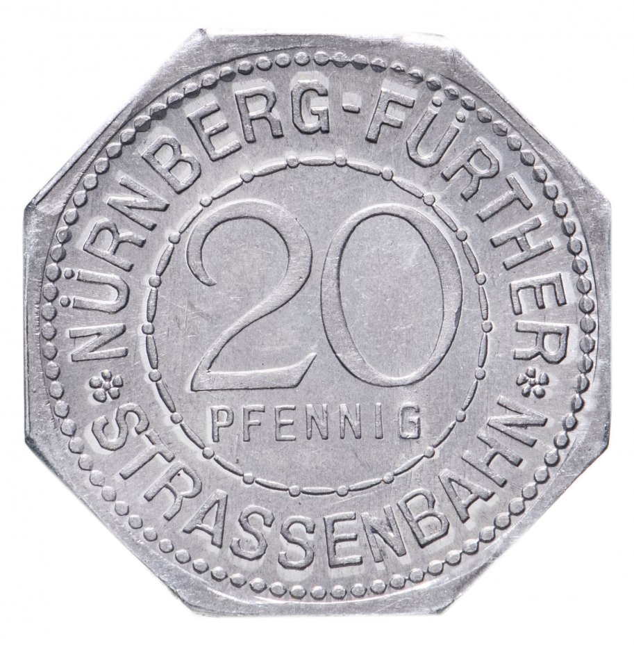 купить Германия, Нюрнберг 20 пфеннигов 1921 "Ворота Фрауентор" (трамвайный жетон)