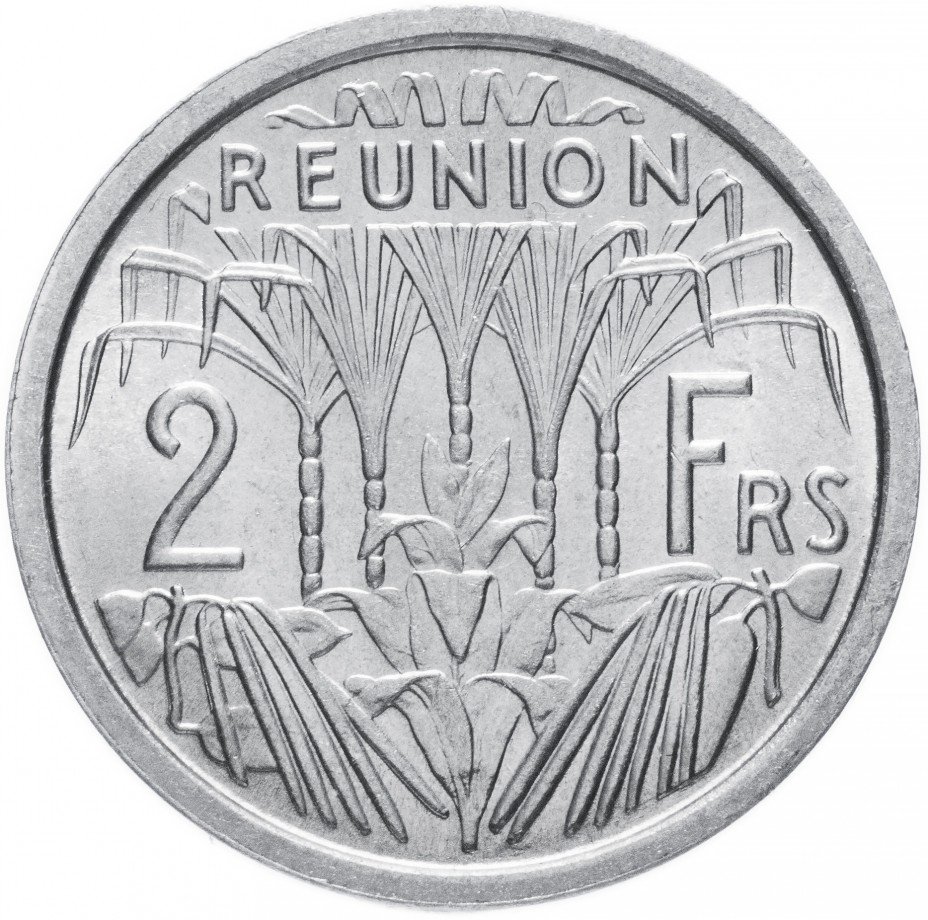 купить Реюньон (заморский регион Франции) 2 франка 1969