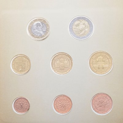 купить Австрия 2018 официальный годовой набор евро из 8-ми монет в буклете