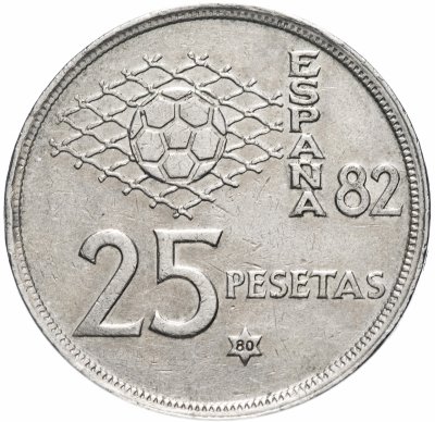 купить Испания 25 песет 1980