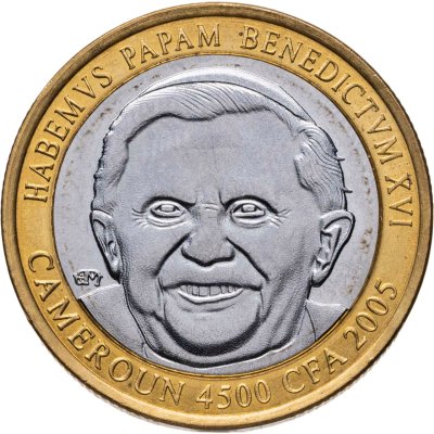 купить Камерун 4500 франков (francs) 2005 "Бенедикт XVI"