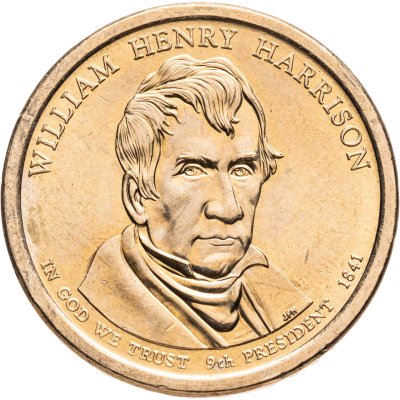 купить США 1 dollar (доллар) 2009 "Уильям Гаррисон (9-й президент США)", знак монетного двора "P" - Филадельфия