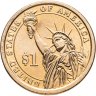 Купить США 1 dollar (доллар) 2009 "Уильям Гаррисон (9-й президент США)", знак монетного двора "P" - Филадельфия