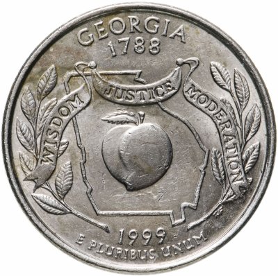 купить США 1/4 доллара (квотер, 25 центов) 1999 "Штат Джорджия"