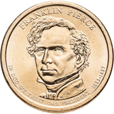 купить США 1 dollar (доллар) 2010 "Франклин Пирс (14-й президент США)", знак монетного двора "D" - Денвер