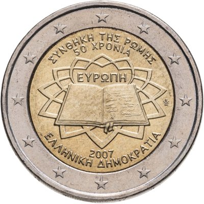 купить Греция 2 euro (евро) 2007 50-летие Римскому договору