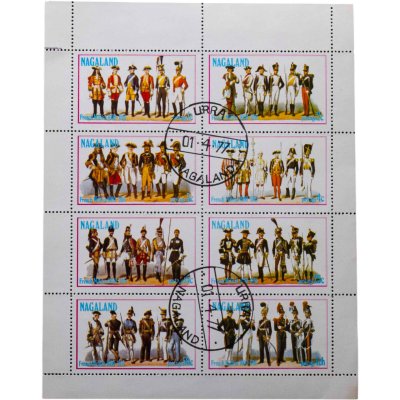 купить Индия Нагаленд квартблок "Солдаты"