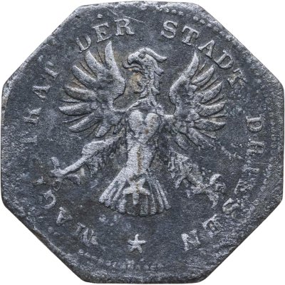 купить Германия (нотгельды) 5 пфеннигов 1917 "Город Дризен"