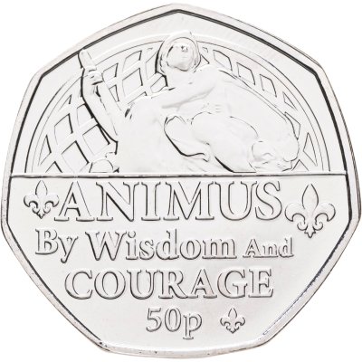 купить Джерси 50 пенсов (pence) 2022 "Добродетели Королевы - Мужество"