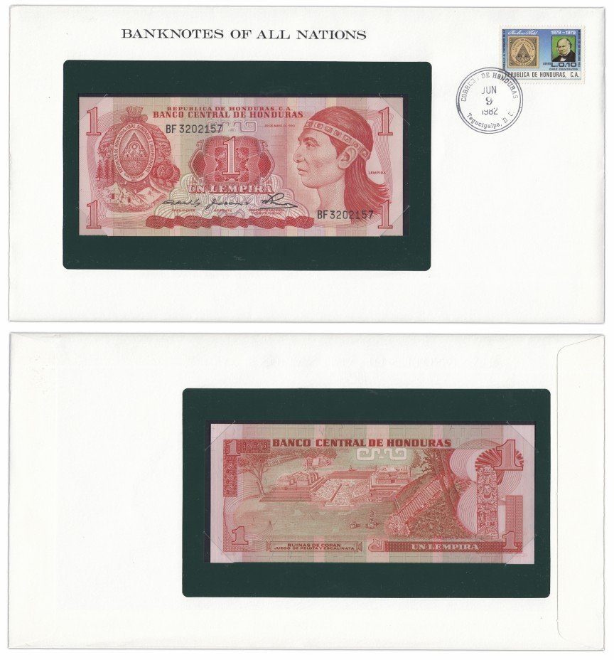 купить Серия "Банкноты всех стран мира" - 1 лемпира Гондурас 1980