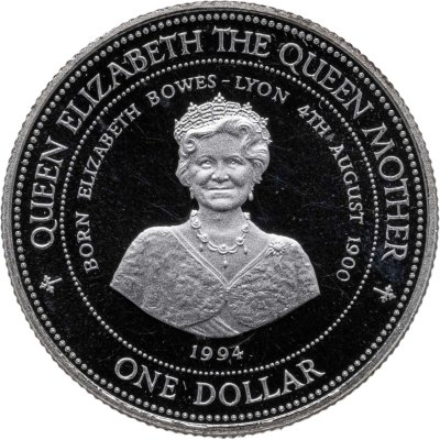 купить Барбадос 1 доллар (dollar) 1994 королева-мать