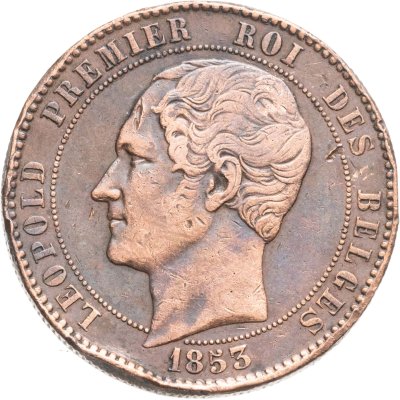 купить Бельгия 10 сантимов 1853 "Свадьба Леопольда и Марии Генриетты"