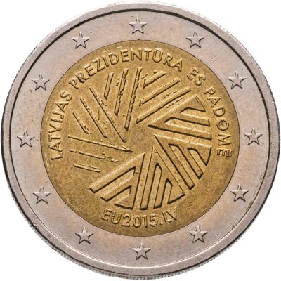 купить Латвия 2 евро (euro) 2015 Председательство Латвии в Совете ЕС