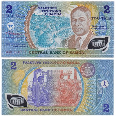 купить Самоа 2 тала 1990 "Золотой юбилей" серия ААD (Pick 31d)