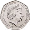 Купить Гернси 50 пенсов 2022 "Титулы Королевы - Глава Дома Виндзоров"