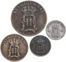 Купить Швеция набор монет 1,2,5 и 10 эре 1907 Король Оскар II