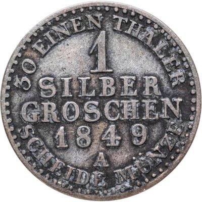 купить Германия, Пруссия 1 грош (groschen) 1849 A