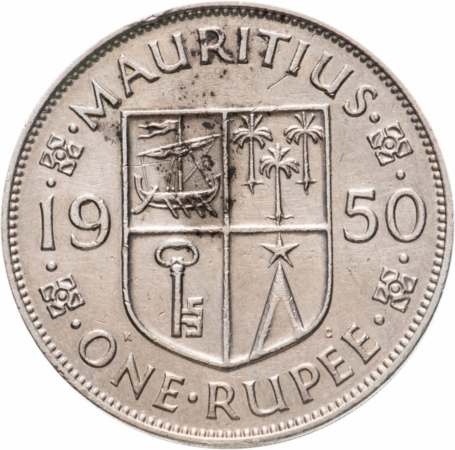 купить Маврикий Британский 1 рупия (rupee) 1950 Георг VI