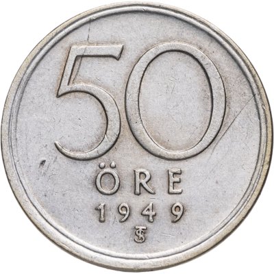 купить Швеция 50 эре (ore) 1949