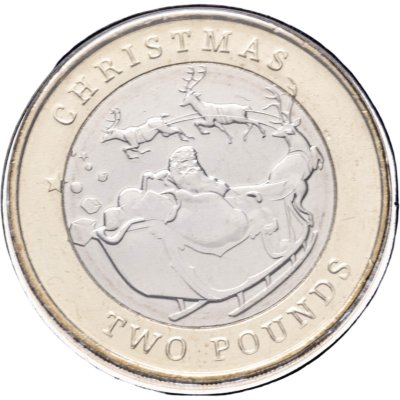 купить Гибралтар 2 фунта (pounds) 2020 "Рождество" в коинкарте